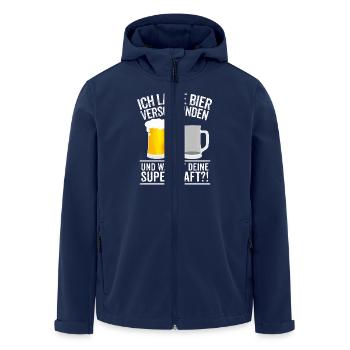 Lustiger Bier Spruch Zauberer Biere Bierfest Witz - Recycelte Männer Softshell-Jacke von Stanley/Stella - Navy - Vorne - AI Model Male 185 light (185cm)