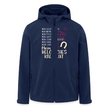 BELGISCHES-KALTBLUT- mein - Recycelte Männer Softshell-Jacke von Stanley/Stella - Navy - Vorne - AI Model Male 185 light (185cm)