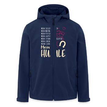 HUZULE - mein - Recycelte Männer Softshell-Jacke von Stanley/Stella - Navy - Vorne - AI Model Male 185 light (185cm)