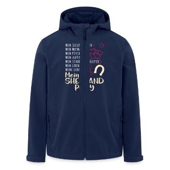 SHETLAND-PONY - mein - Recycelte Männer Softshell-Jacke von Stanley/Stella - Navy - Vorne - AI Model Male 185 light (185cm)
