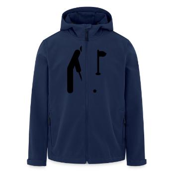 einlochen - Recycelte Männer Softshell-Jacke von Stanley/Stella - Navy - Vorne - AI Model Male 185 light (185cm)