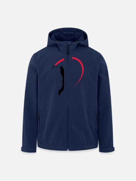 golf - Veste softshell homme en polyester recyclé Stanley/Stella - marine