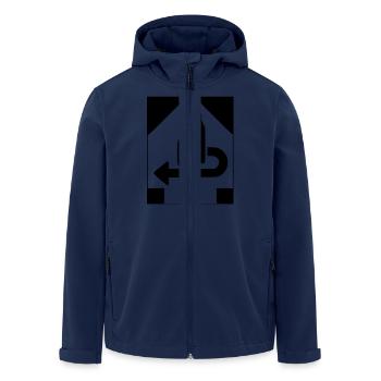 Engagement / canette de bière / bouteille de bière - Veste softshell homme en polyester recyclé Stanley/Stella - marine - Devant - AI Model Male 185 light (185cm)