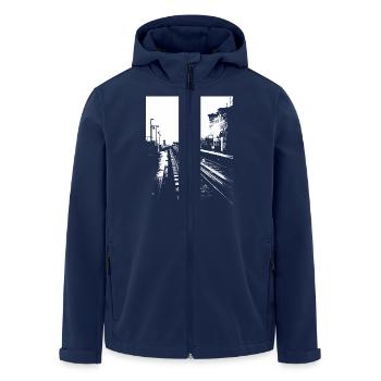 U-Bahn - Recycelte Männer Softshell-Jacke von Stanley/Stella - Navy - Vorne - AI Model Male 185 light (185cm)