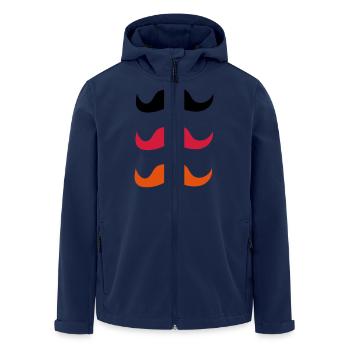 Schnurrbärte für Deutschland - Recycelte Männer Softshell-Jacke von Stanley/Stella - Navy - Vorne - AI Model Male 185 light (185cm)