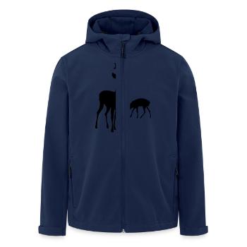 Two deer - Men’s Recycled Softshell Jacket by Stanley/Stella - navy - Front - AI Model Male 185 light (185cm)