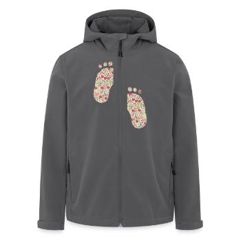 Liberty Fußabdrücke rosa - Recycelte Männer Softshell-Jacke von Stanley/Stella - Anthrazit - Vorne - AI Model Male 185 light (185cm)