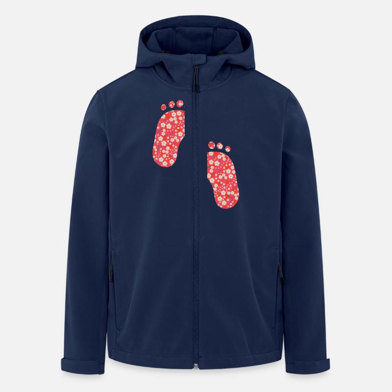red liberty footprints - Men’s Recycled Softshell Jacket by Stanley/Stella - navy