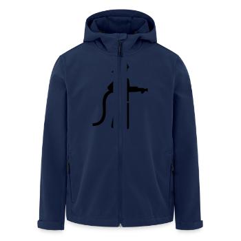 Feuerwehr - Recycelte Männer Softshell-Jacke von Stanley/Stella - Navy - Vorne - AI Model Male 185 light (185cm)