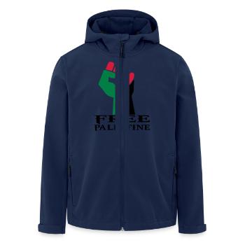 dessin palestinen symbole drapeau palestine - Veste softshell homme en polyester recyclé Stanley/Stella - marine - Devant - AI Model Male 185 light (185cm)