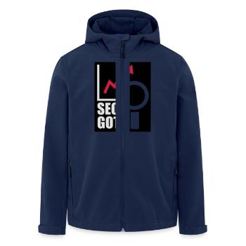 seo - Recycelte Männer Softshell-Jacke von Stanley/Stella - Navy - Vorne - AI Model Male 185 light (185cm)
