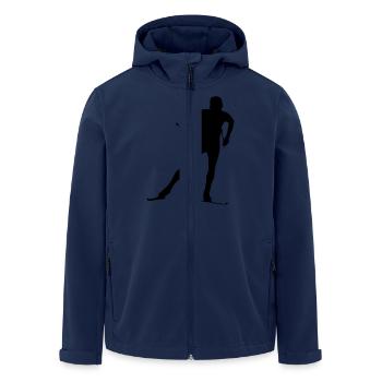 cross country skiing - skiing - ski - Men’s Recycled Softshell Jacket by Stanley/Stella - navy - Front - AI Model Male 185 light (185cm)