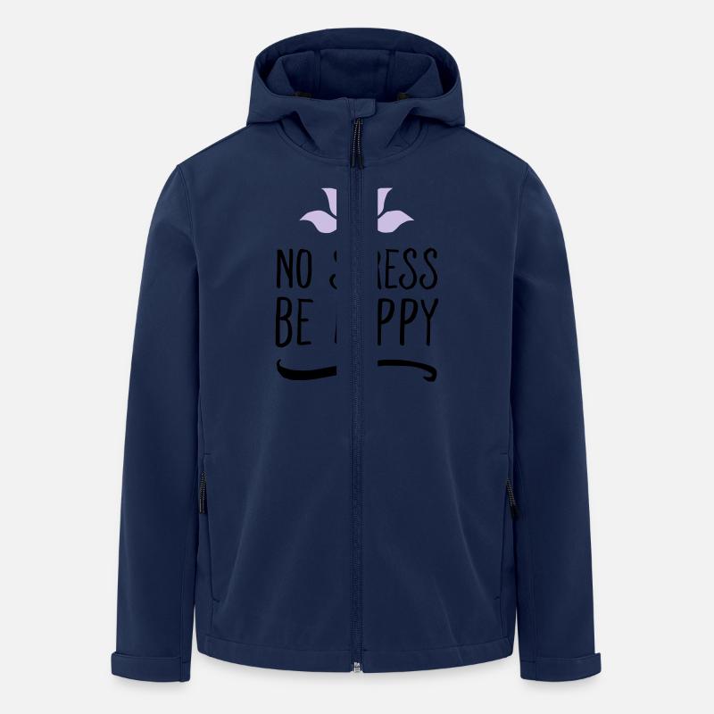 No Stress - Be Happy - Veste softshell homme en polyester recyclé Stanley/Stella - marine