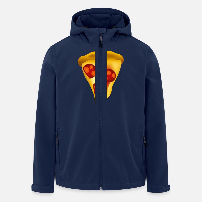 Smiley Pizza - Men’s Recycled Softshell Jacket by Stanley/Stella - navy