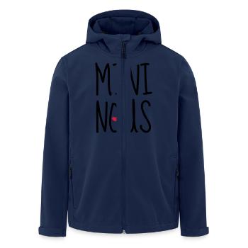 Mini Nous - Naissance - Bébé - Papa - Maman - Veste softshell homme en polyester recyclé Stanley/Stella - marine - Devant - AI Model Male 185 light (185cm)