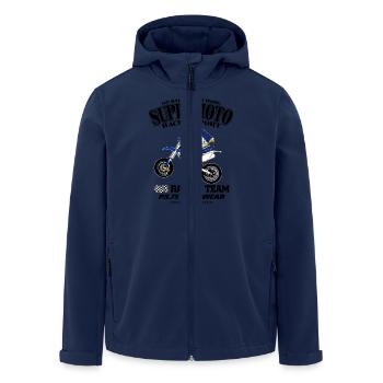 Supermoto - Supermotard - Men’s Recycled Softshell Jacket by Stanley/Stella - navy - Front - AI Model Male 185 light (185cm)
