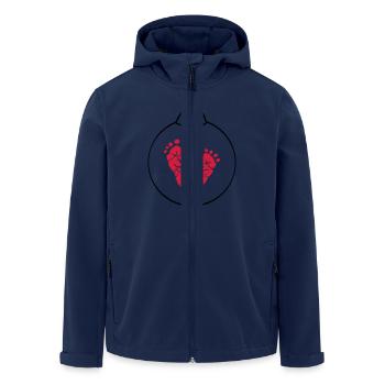 Baby Christmas ball Christmas pregnancy - Men’s Recycled Softshell Jacket by Stanley/Stella - navy - Front - AI Model Male 185 light (185cm)