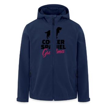 Cocker Spaniel - Men’s Recycled Softshell Jacket by Stanley/Stella - navy - Front - AI Model Male 185 light (185cm)