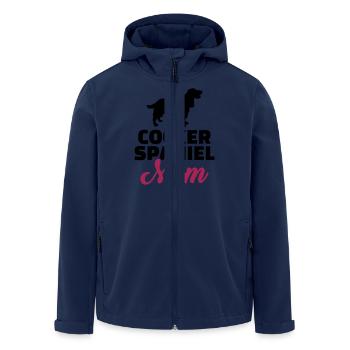 Cocker Spaniel - Men’s Recycled Softshell Jacket by Stanley/Stella - navy - Front - AI Model Male 185 light (185cm)