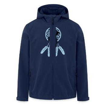 wolf_traumfaenger_002 - Recycelte Männer Softshell-Jacke von Stanley/Stella - Navy - Vorne - AI Model Male 185 light (185cm)