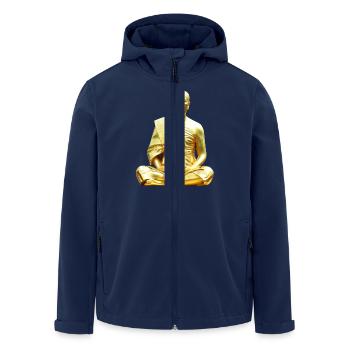 goldener Buddha - Recycelte Männer Softshell-Jacke von Stanley/Stella - Navy - Vorne - AI Model Male 185 light (185cm)