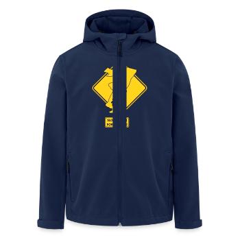 Das Elsass verlangsamt die Tierwelt - Recycelte Männer Softshell-Jacke von Stanley/Stella - Navy - Vorne - AI Model Male 185 light (185cm)