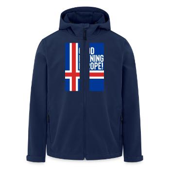 Island Eurovision Song Contest - Recycelte Männer Softshell-Jacke von Stanley/Stella - Navy - Vorne - AI Model Male 185 light (185cm)