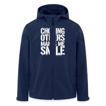 Jiu Jitsu Humor auf der Matte - Recycelte Männer Softshell-Jacke von Stanley/Stella - Navy - Vorne - AI Model Male 185 light (185cm)