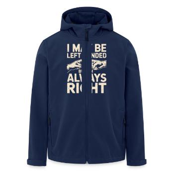 Funny saying for left-handers - Men’s Recycled Softshell Jacket by Stanley/Stella - navy - Front - AI Model Male 185 light (185cm)