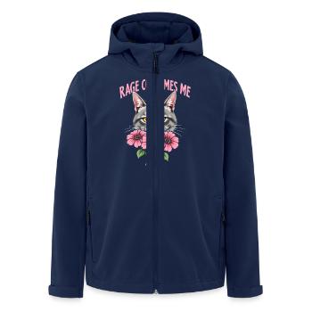 Rage Consumes Me Funny Catflower - Men’s Recycled Softshell Jacket by Stanley/Stella - navy - Front - AI Model Male 185 light (185cm)