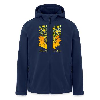 Autismus-Bewusstsein - Recycelte Männer Softshell-Jacke von Stanley/Stella - Navy - Vorne - AI Model Male 185 light (185cm)