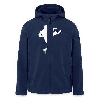 karate - Recycelte Männer Softshell-Jacke von Stanley/Stella - Navy - Vorne - AI Model Male 185 light (185cm)