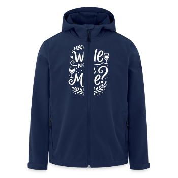 Wein ist nicht mein - Recycelte Männer Softshell-Jacke von Stanley/Stella - Navy - Vorne - AI Model Male 185 light (185cm)