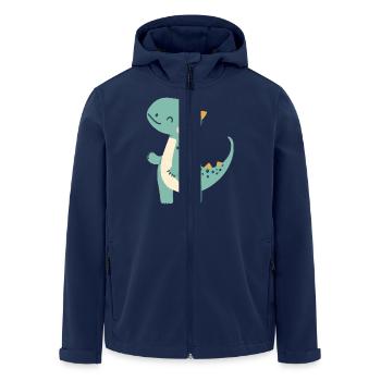 Knuddel Dino - Recycelte Männer Softshell-Jacke von Stanley/Stella - Navy - Vorne - AI Model Male 185 light (185cm)