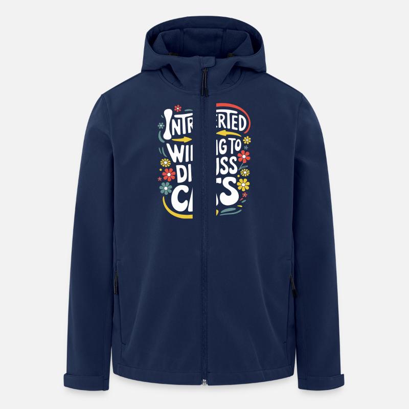 Introvert, antisocial, introvert - Men’s Recycled Softshell Jacket by Stanley/Stella - navy