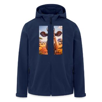 Animaux africains super mignons – Gnous - Veste softshell homme en polyester recyclé Stanley/Stella - marine - Devant - AI Model Male 185 light (185cm)