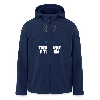 This Is Why I Train - Men’s Recycled Softshell Jacket by Stanley/Stella - navy - Front - AI Model Male 185 light (185cm)