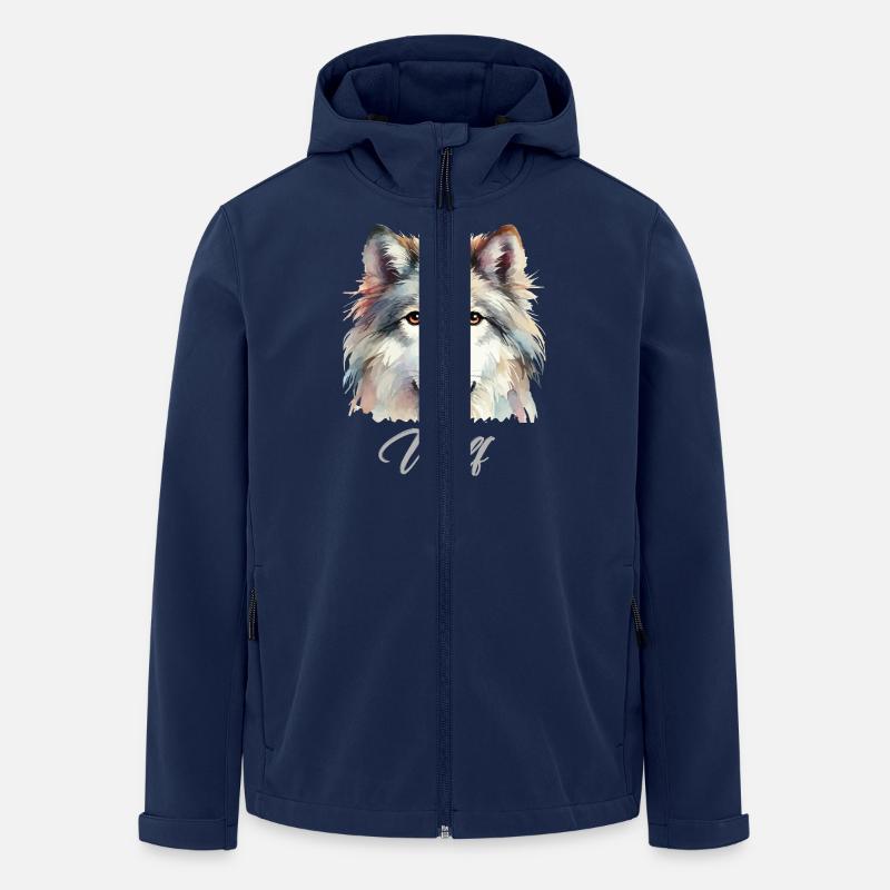 wolf - Recycelte Männer Softshell-Jacke von Stanley/Stella - Navy