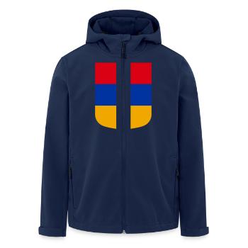 Armenien - Recycelte Männer Softshell-Jacke von Stanley/Stella - Navy - Vorne - AI Model Male 185 light (185cm)