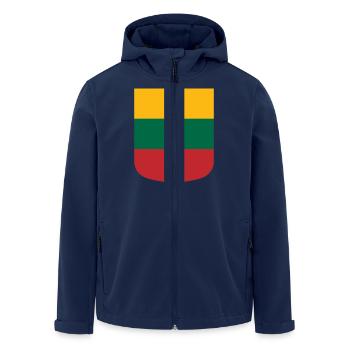 Litauen - Recycelte Männer Softshell-Jacke von Stanley/Stella - Navy - Vorne - AI Model Male 185 light (185cm)