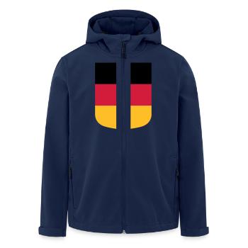 Germany - Men’s Recycled Softshell Jacket by Stanley/Stella - navy - Front - AI Model Male 185 light (185cm)
