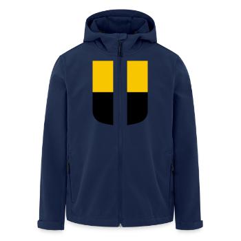 Sachsen-Anhalt - Recycelte Männer Softshell-Jacke von Stanley/Stella - Navy - Vorne - AI Model Male 185 light (185cm)