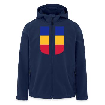 Mecklenburg - Men’s Recycled Softshell Jacket by Stanley/Stella - navy - Front - AI Model Male 185 light (185cm)