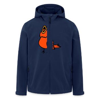 Budgie, songbird, sparrow, bird, chirp, cute - Men’s Recycled Softshell Jacket by Stanley/Stella - navy - Front - AI Model Male 185 light (185cm)