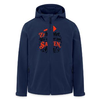 Er Heiratet Wir Saufen Hochzeit - Recycelte Männer Softshell-Jacke von Stanley/Stella - Navy - Vorne - AI Model Male 185 light (185cm)