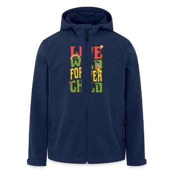 Live Wild Forever Child - Men’s Recycled Softshell Jacket by Stanley/Stella - navy - Front - AI Model Male 185 light (185cm)