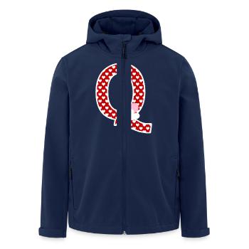 Letter q heart - Men’s Recycled Softshell Jacket by Stanley/Stella - navy - Front - AI Model Male 185 light (185cm)
