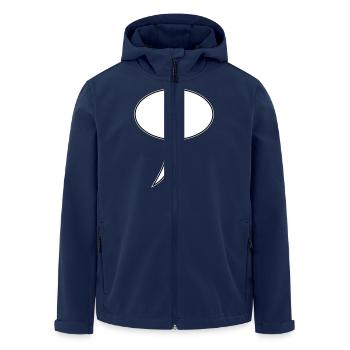 Speech Bubble Design Long - Men’s Recycled Softshell Jacket by Stanley/Stella - navy - Front - AI Model Male 185 light (185cm)
