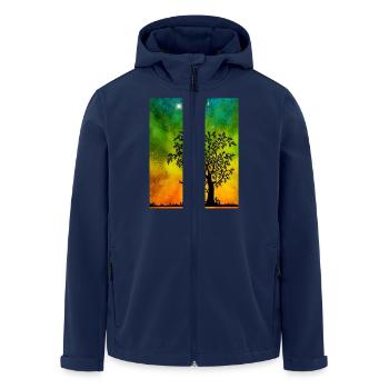 Child on the swing - Men’s Recycled Softshell Jacket by Stanley/Stella - navy - Front - AI Model Male 185 light (185cm)