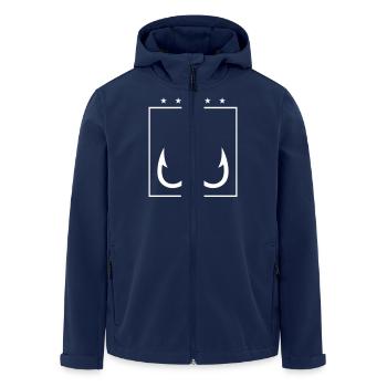 Fishing Hook Drilling - Men’s Recycled Softshell Jacket by Stanley/Stella - navy - Front - AI Model Male 185 light (185cm)